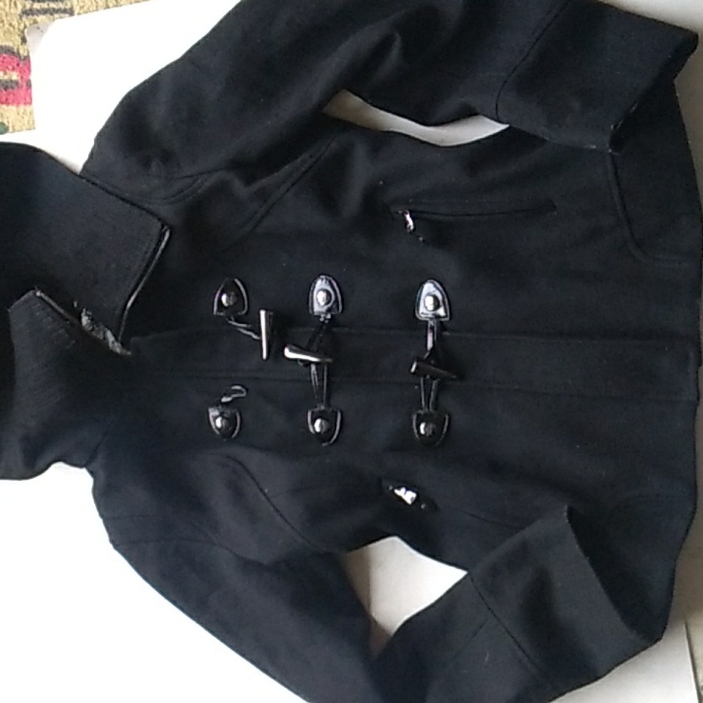 Guess Black Pea Coat